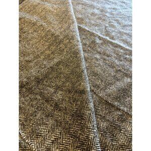 Black & White Herringbone Wool Fabric 56" Wide 2 Yards